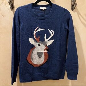 Madewell Crew Neck Deer Blue Sweater